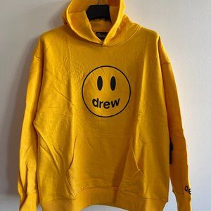 Drew House Yellow Mustard Smile Logo Hoodie Medium